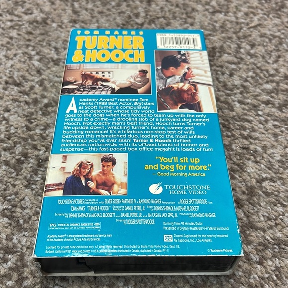 Turner and hooch, Tom Hanks, VHS videotape - Picture 2 of 4